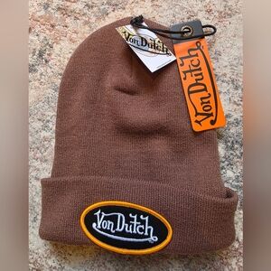 Von Dutch Chocolate Knit Beanie